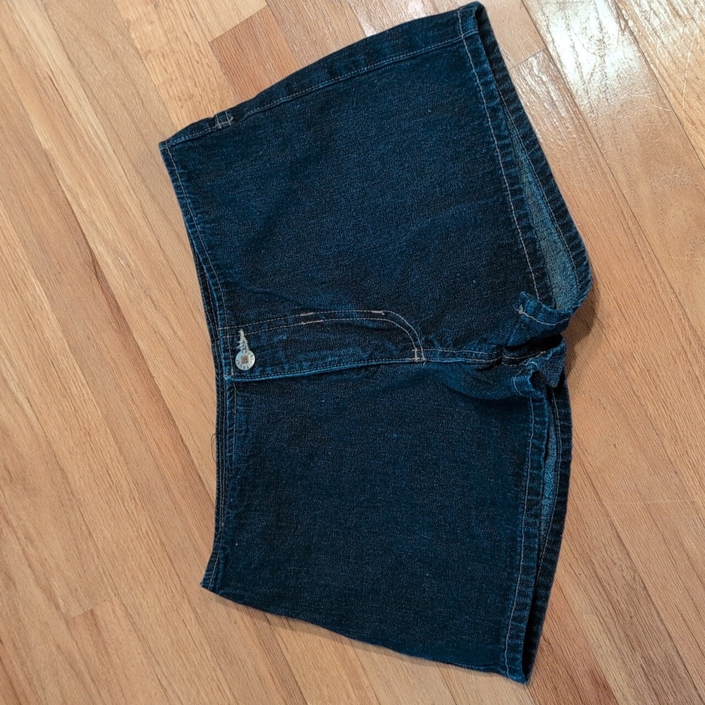 Dark Blue Denim Shorts